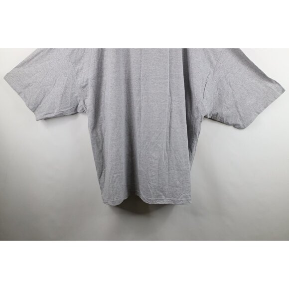 Vintage 90s Streetwear Mens Size 6XL Blank Short Sleeve T-Shirt Heather Gray - Picture 3 of 12